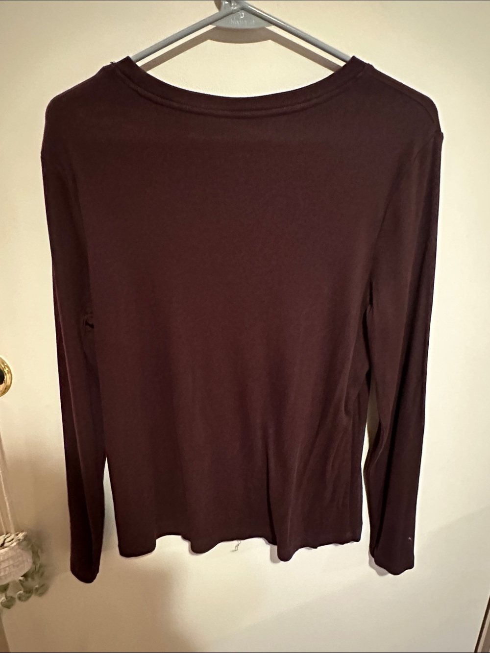Long Sleeve Top in Burgundy